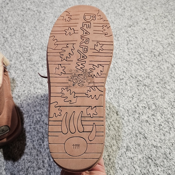 BEARPAW Christie Suede Sheepskin Fringe Boot sz 11 - Picture 10 of 10